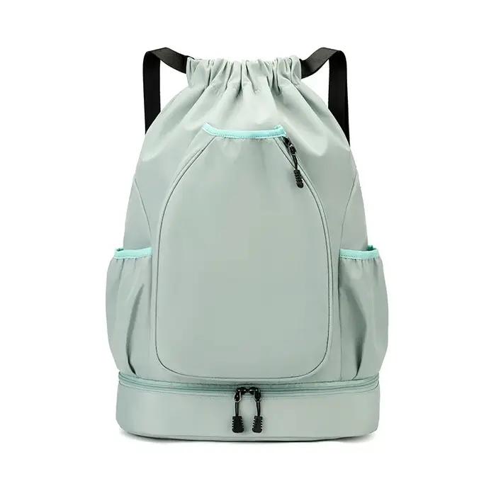 Sac à dos de sport d'entraînement d'équipe de grande capacité avec Logo personnalisé pour chaussures de basket-ball équipement de Badminton cordon de serrage de Tennis en plein air