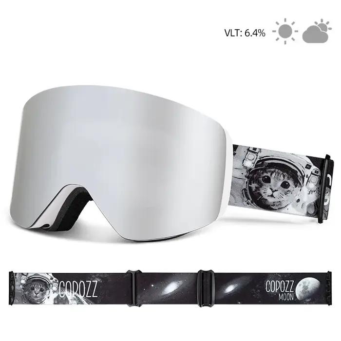 COPOZZ-Masque de ski OTG 506 pour homme et femme, kit de lunettes avec étui à lentilles jaunes, prot