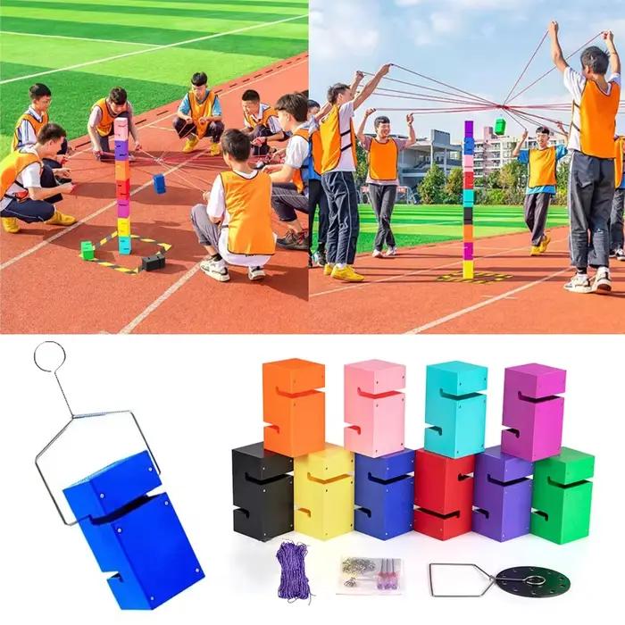 Jeu de Construction de Tour en Plastique pour Adultes et Enfants, Favorisant la Coopération et les Relations Interpersonnelles Occasions Spéciales Activités Familiales Jeux de Plein Air