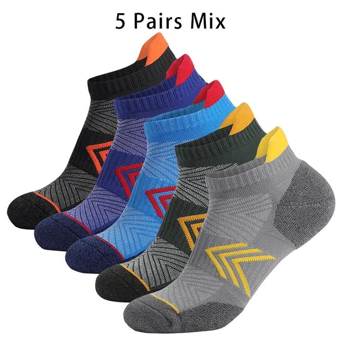 Chaussettes de chasse homme 5 paires mi-mollet coton respirant sport épaisse grande taille 39-50