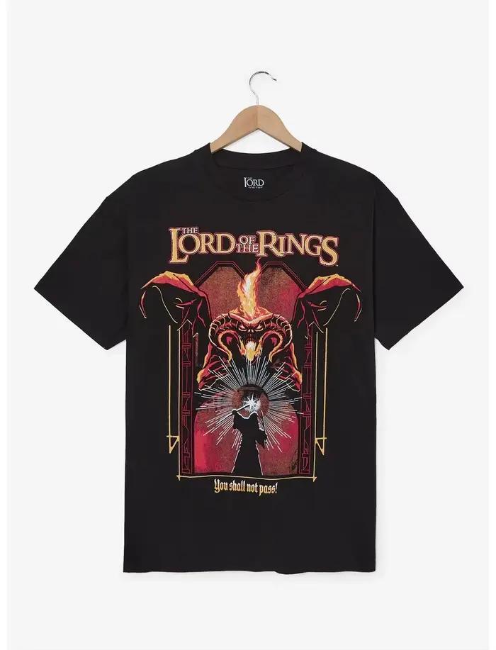 T-shirts imprimés Le Seigneur des Anneaux à manches courtes en coton, T-shirts à manches courtes de