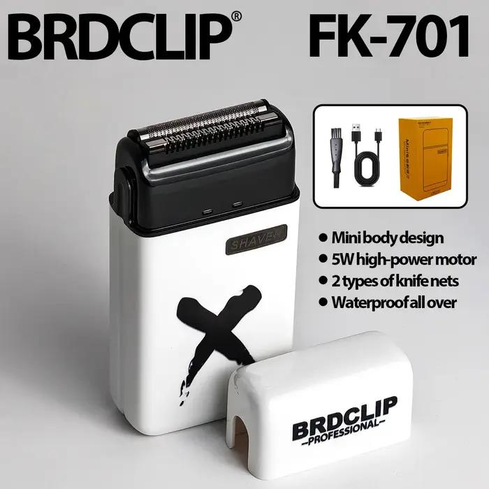 Rasoir électrique professionnel BRDCLIP Tondeuse à barbe FK-701 Mini tondeuse à cheveux masculins Ma