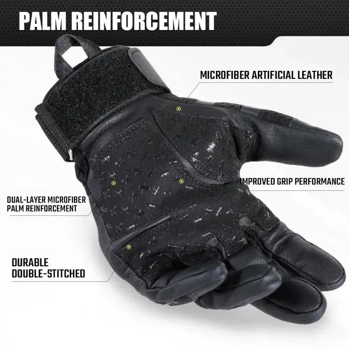 Gants tactiques écran tactile coque dure chasse airsoft tir sport outdoor anti-dérapant cuir PU