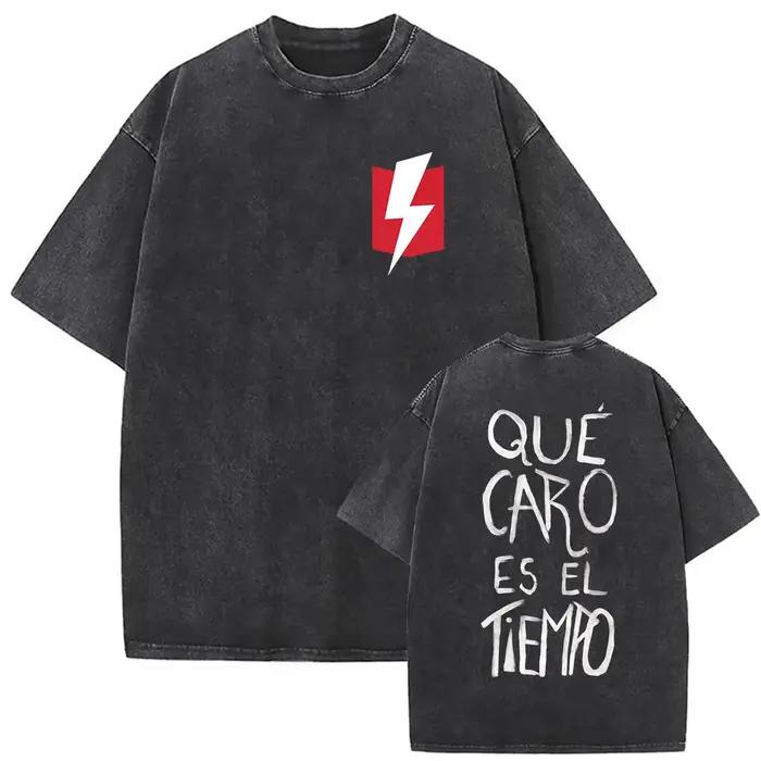 Rappeur Dani Martin Lo Que Me De La Gana Tour 2025 Vintage lavé t-shirts hommes femmes Pop Fans mode vêtements surdimens