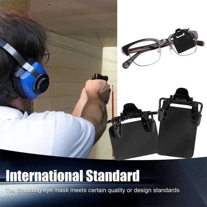 2 pièces lunettes de tir blindages patchs pour les yeux de tir Standard 180 ° Boucliers en verre réglables Occluder