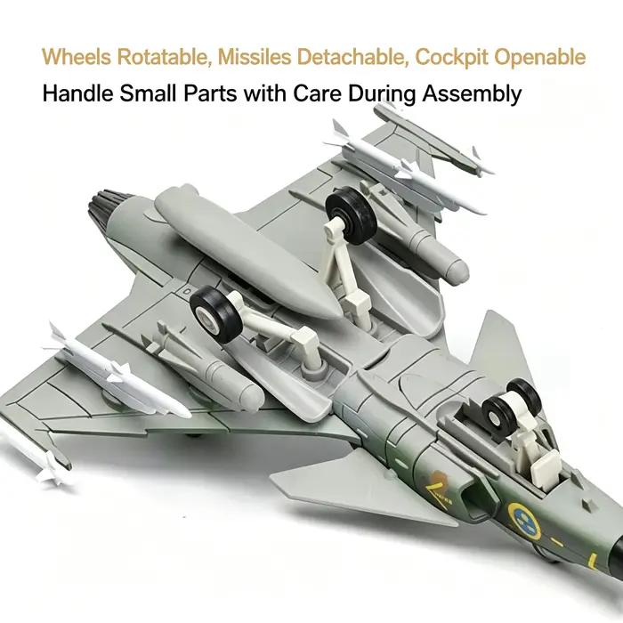 Modèle de chasseur JAS39 Gripen à l'échelle 1/72, jouet d'avion militaire éducatif à assembler soi-même, objet de collection, cadeau de vacances pour enfants