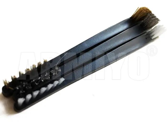 Armiyo fil à Double tête/brosse en Nylon pistolet baril Kit de nettoyage pistolet outil de nettoyage tir Paintball accessoires 3 pièces/ensemble
