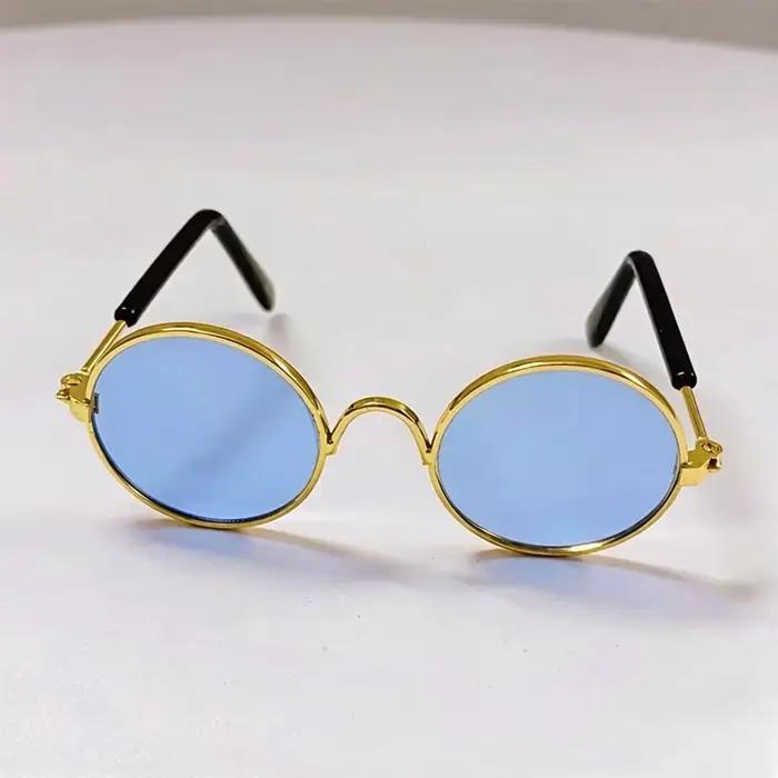 Lunettes de soleil pour animaux de compagnie de 11 cm pour petits chiens et chats, monture en métal