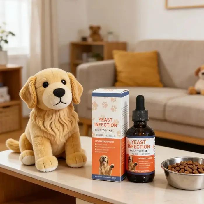 Gouttes Naturelles pour le Soulagement des Infections à Levures chez le Chien – Apaise les Démangeaisons