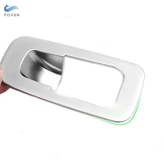 Accessoires de voiture ABS Texture carbone bouton de frein à main garniture de couverture pour Merce