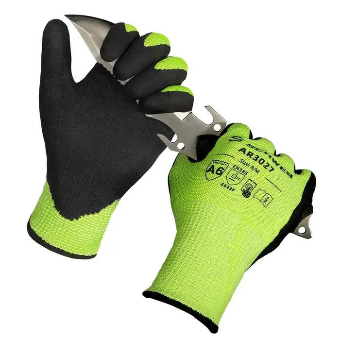 Gants coupe-stab résistance A6 avec fils acier - Protection mains travaux extérieurs et sécurité