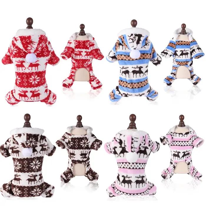 Costumes de Noël pour chiens polaire imprimé miss doggy pour petits et grands chiens cadeaux de Noël pour amoureurs des animaux de compagnie