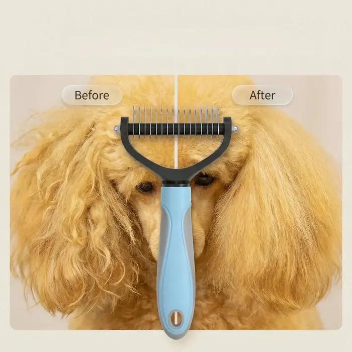 Brosse démêlante double face pour animaux de compagnie