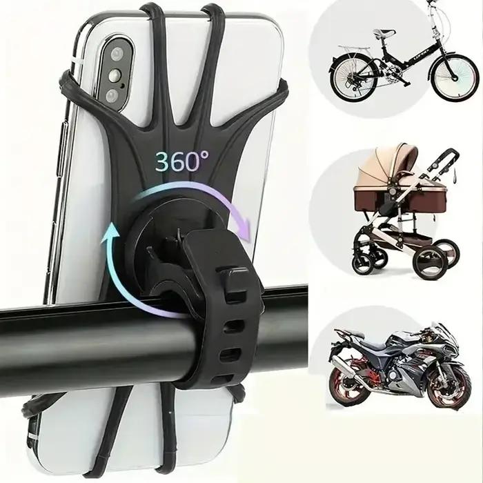 Support de sécurité rotatif à 360 ° pour vélo et moto, support en silicone, type de tige, adapté à t