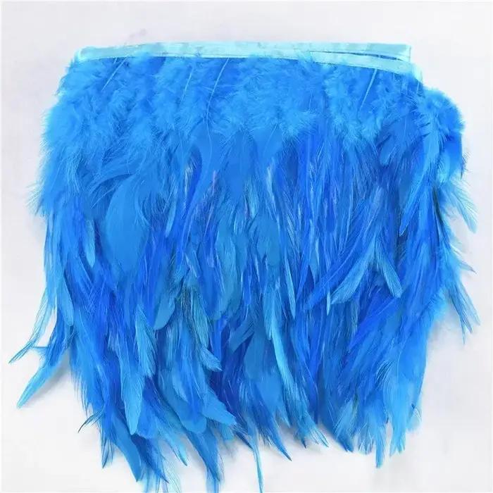 1 mètre de plumes de faisan colorées sur ruban