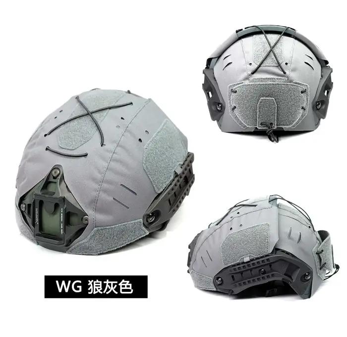 Housse camouflage blanc neige pour casque tactique protection hivernale chasse ski