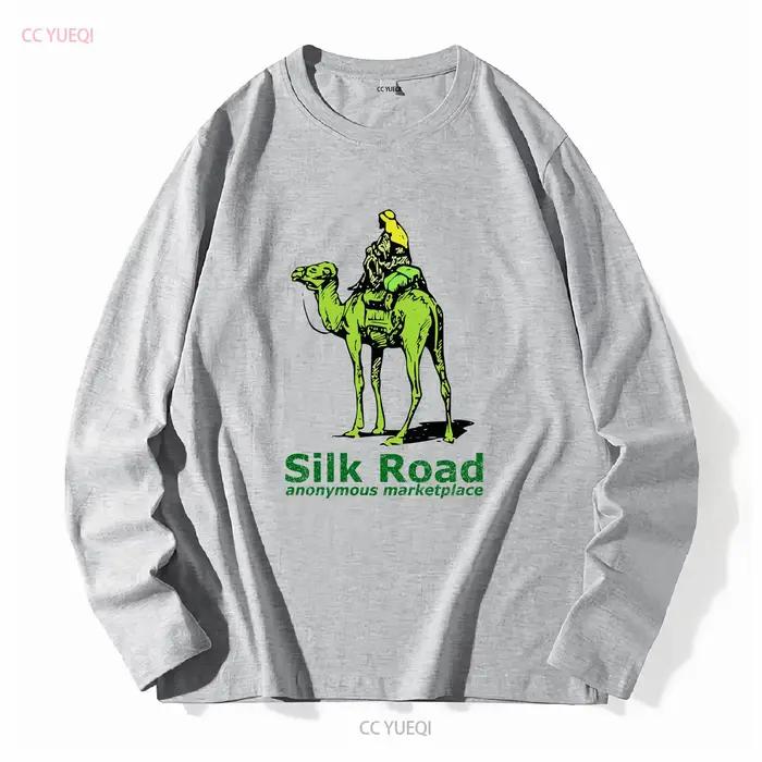 Silk Road Marketplace T Shirt Blanc vintage Lavé Unisexe Légèrement homme vêtements de créateurs Graphique polyvalent Streetwear doux