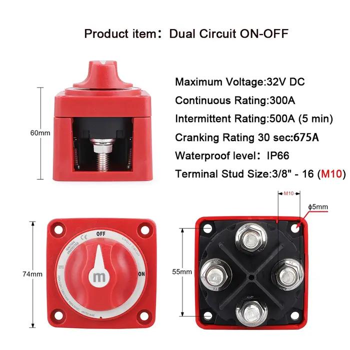 Coupeur de commutateur de masse de batterie 2 3 4 positions