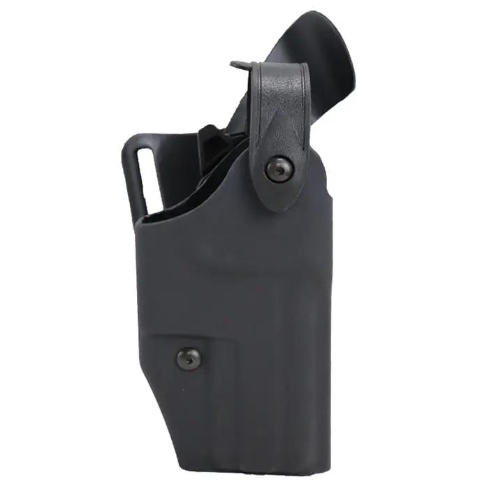 Étui pour arme courte de style combat pour droitier avec passants pour accessoires, étui en cuir pou
