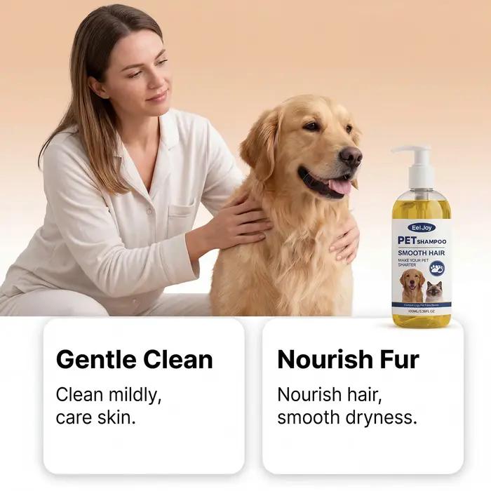Shampoo pour animaux de compagnie à l'huile de noix de coco naturelle