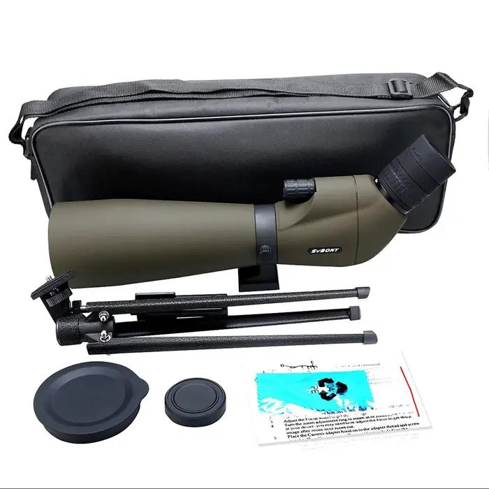 Longue-vue spotting scope Svbony SV401 20-60x80 BK7 - Spyglass étanche IPX6 avec trépied équipement camping