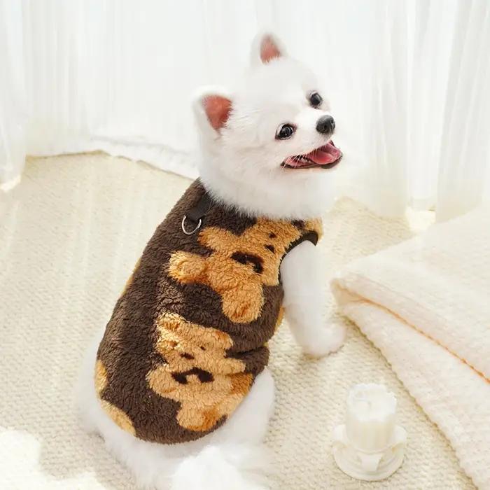 M-7XL vêtements chauds en flanelle pour animaux de compagnie hiver chien chat manteau