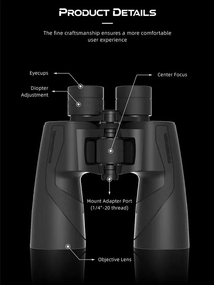 Jumelles Vector Optics 12x50 zoom professionnel Bak4 entrée de gamme idéales chasse extérieur