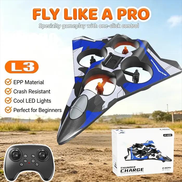 Nouveau Drone Avion de Chasse en Mousse 2.4G avec LED