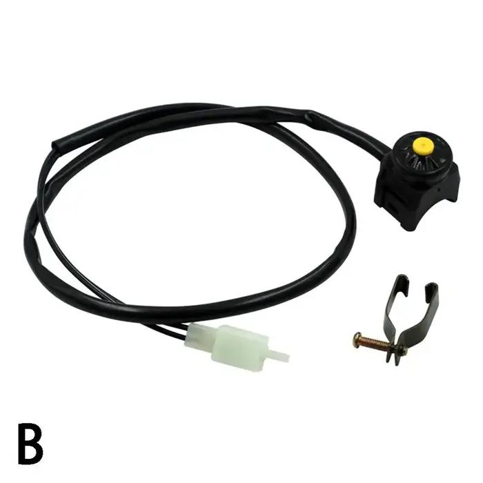 Moto tuer bouton poussoir rouge klaxon démarreur Dirt Bike ATV UTV double Sport pour 22mm (7/8 ") barres hors route