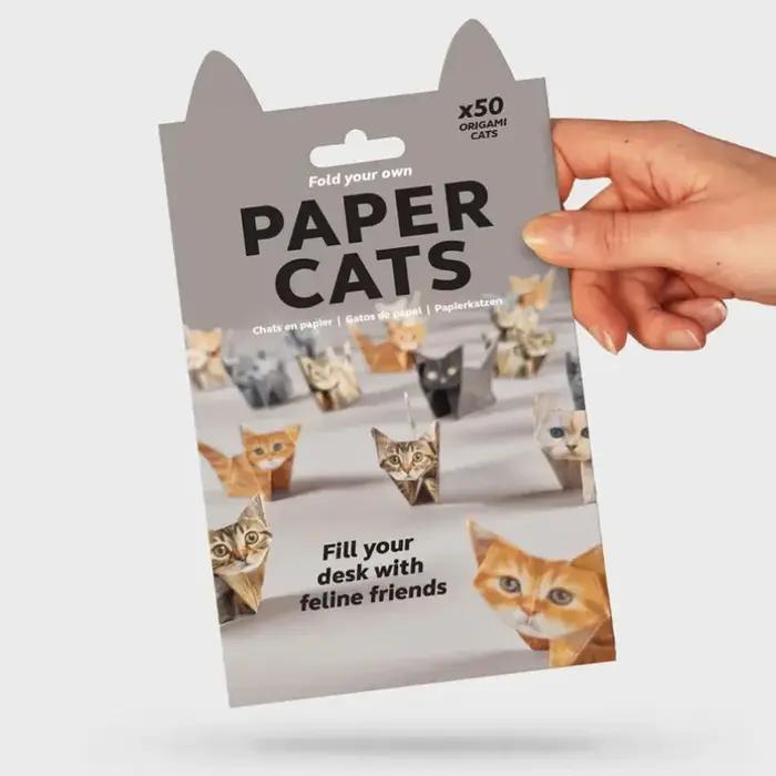 Kit d'origami pour chats en papier DIY 50 feuilles – Ensemble d'artisanat pliant pour chat et chien