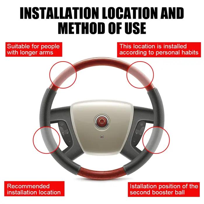 Poignée boule tournant main contrôle Spinner bouton volant de voiture Booster 360 degrés pour voitur