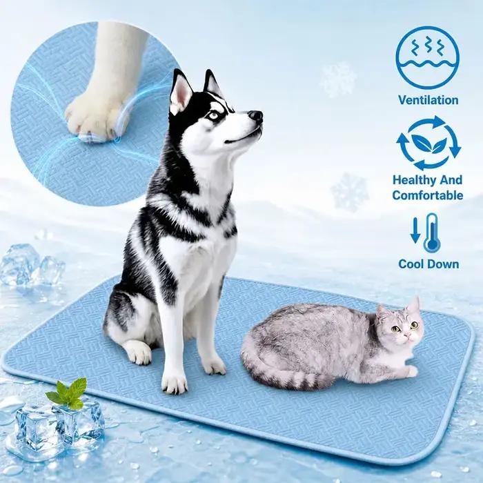 Tapis Rafraîchissant pour Chien, Lit Froid d'Été pour Animaux de Compagnie, Très Grand, pour Petits et Grands Chiens, Accessoires pour Animaux, Couverture Durable pour Chat, Coussin Rafraîchissant pou
