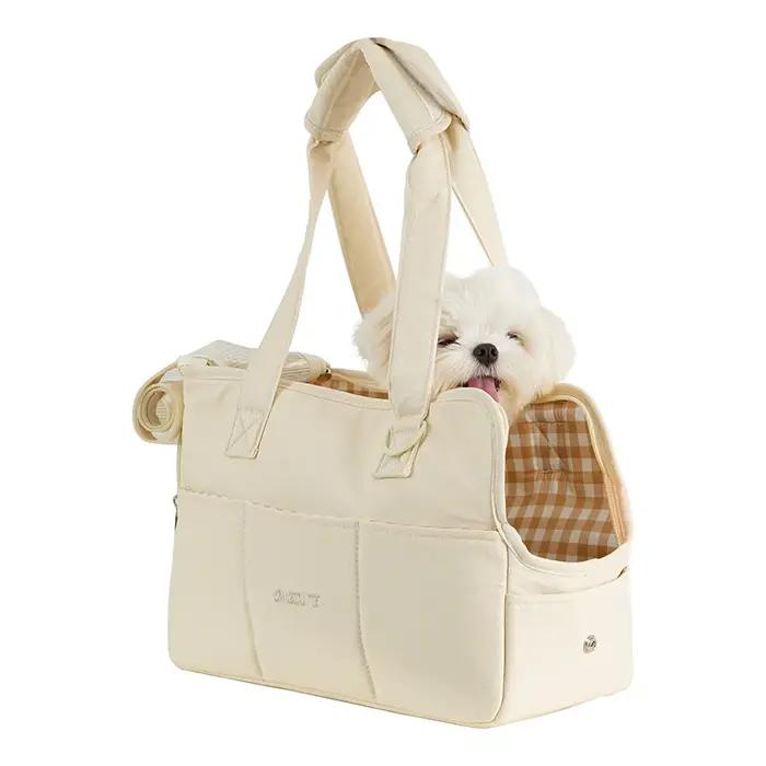 Sac à bandoulière pour chiots en coton 100% pour promenade et déplacement confortable pour chiots de toutes tailles et étapes de vie