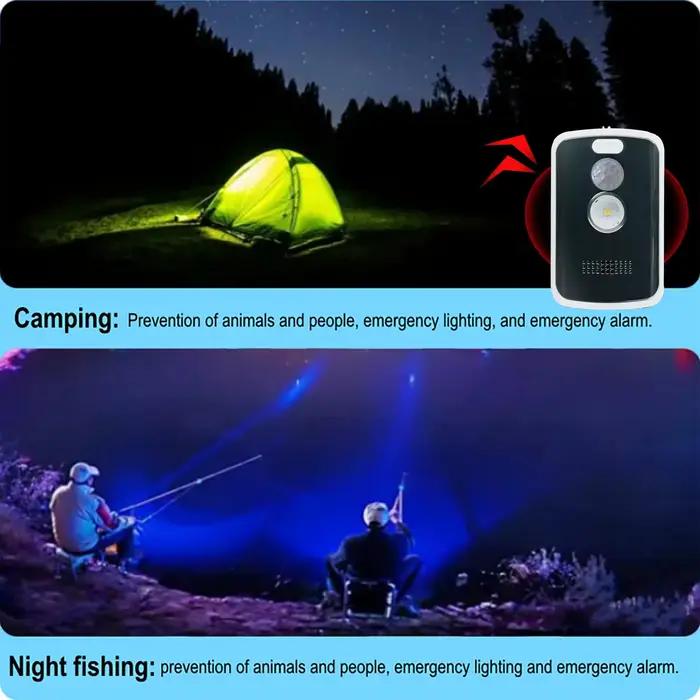 Alarme de sécurité périmétrique 125db, 3 Modes, détecteur de mouvement, défense de sécurité, alerte antivol, outils de sécurité portables pour Camping en plein air