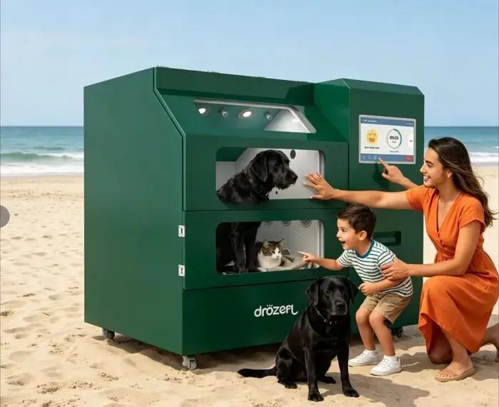 Machine de lavage pour animaux de compagnie à double mode commercial, température constante, désodor
