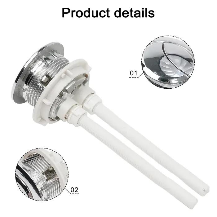 Boutons poussoirs doubles en chrome 38 48 58 mm pour réservoir de toilettes modernisation salle de bain occassions particulières