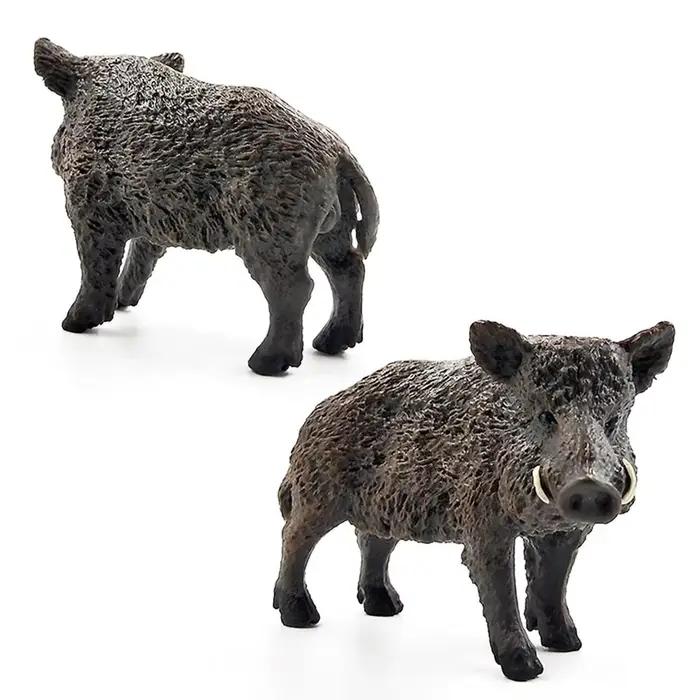 Figurine en PVC de sanglier de la vie sauvage jouet animal de compagnie pour décoration intérieure et extérieure occassions spéciales