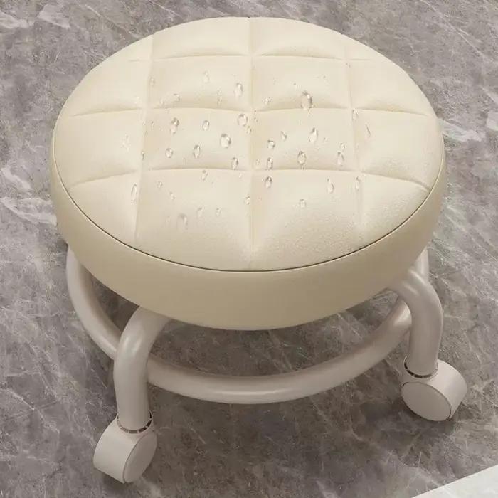 Petit tabouret à roue universelle, tabouret bas à poulie pour la maison, banc à roulettes, petit tab