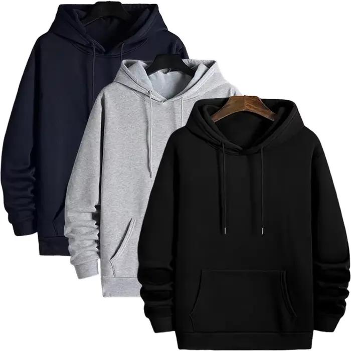 Offres spéciales nouveaux vêtements de survêtement pour hommes couleur unie sweats décontractés Sports de plein air