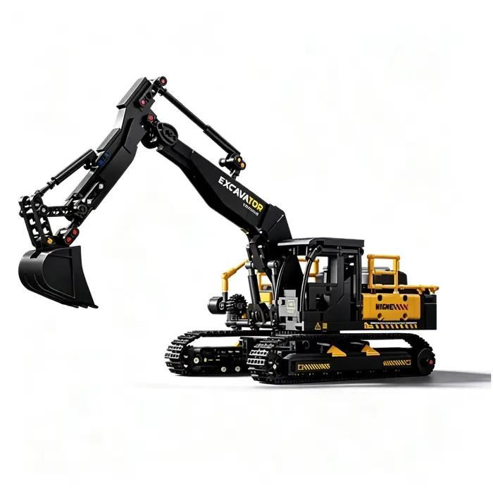 Modèles de véhicules de construction urbaine, excavatrices, blocs de construction MOC, voitures d'ingénierie technique, camions, briques, jouets