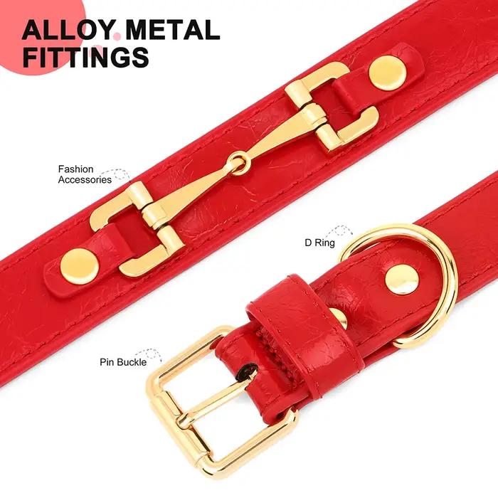 Collier en cuir véritable pour animaux de compagnie, accessoires en métal, petits et moyens chiens, bouledogue français, mode