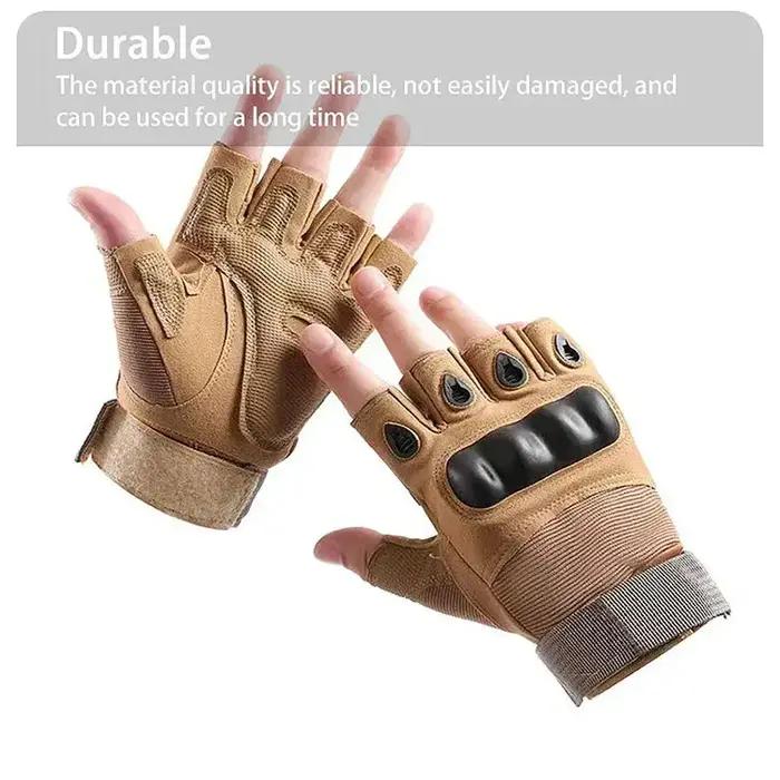 Gants tactiques mi-doigts pour chasse, tir sportif et paintball - Modèle militaire professionnel