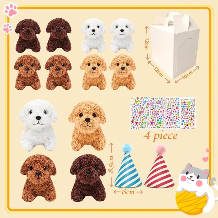 Lot de 12 à 36 animaux en peluche chien 'Adopt A Puppy' pour fêtes