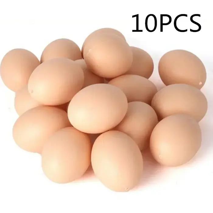 5/10 pièces oeuf à couver poule de pâques volaille trappe élevage Simulation faux oeufs artificiels en plastique