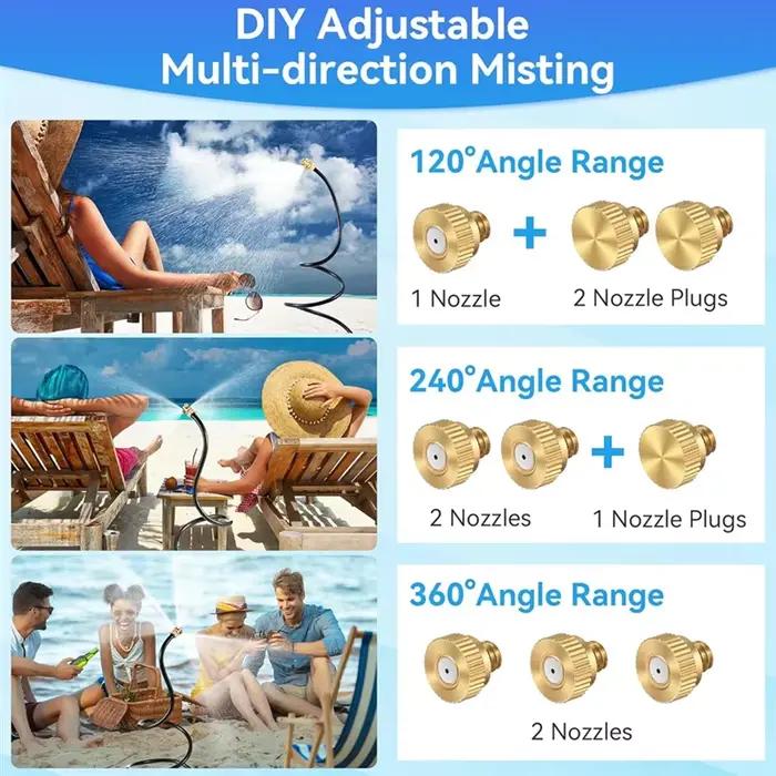 Brumisateur de Patio Extérieur Portable Flexível pour Refroidissement Rapide Utilisation Multidirectionnelle à Offrir Occasions Spéciales