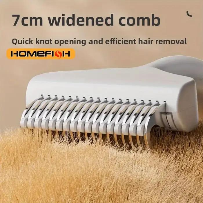 Brosse d'épilation flottante en acier inoxydable pour chiens
