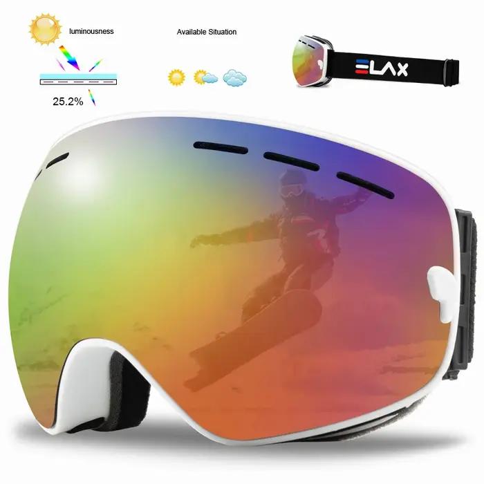 ELAX flambant neuf Double couche Anti-buée lunettes de Ski motoneige lunettes Sport de plein air nei