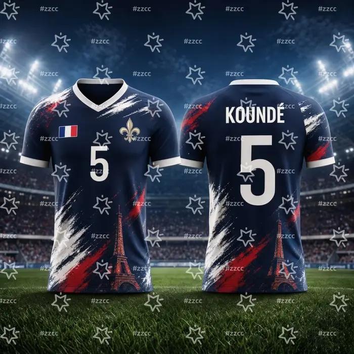 Maillot de football commémoratif France 2026 Mbappé – T-shirt de sport d'été pour homme