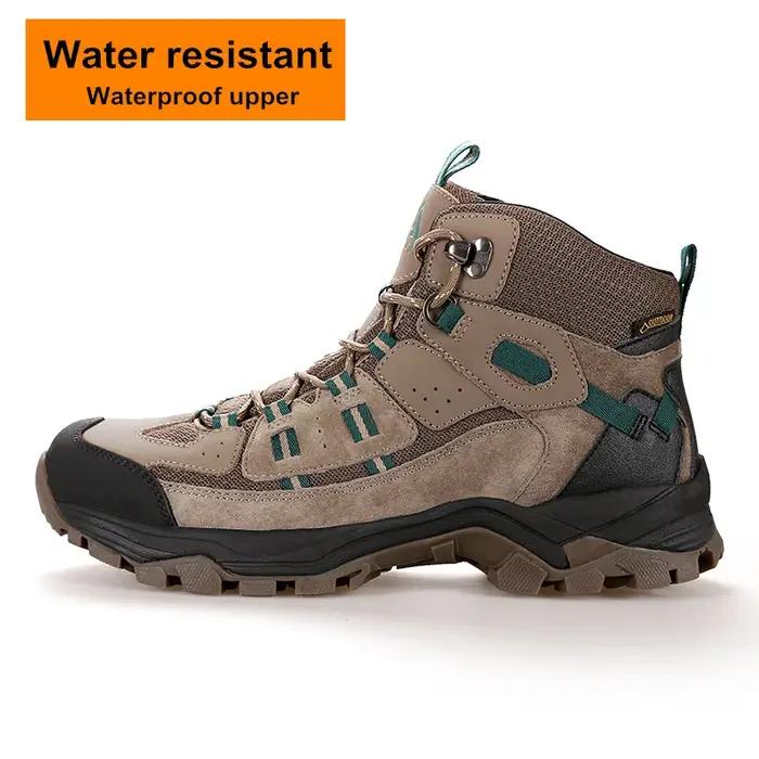 Chaussures de randonnée imperméables et antidérapantes en cuir véritable pour homme occasions printemps automne hiver