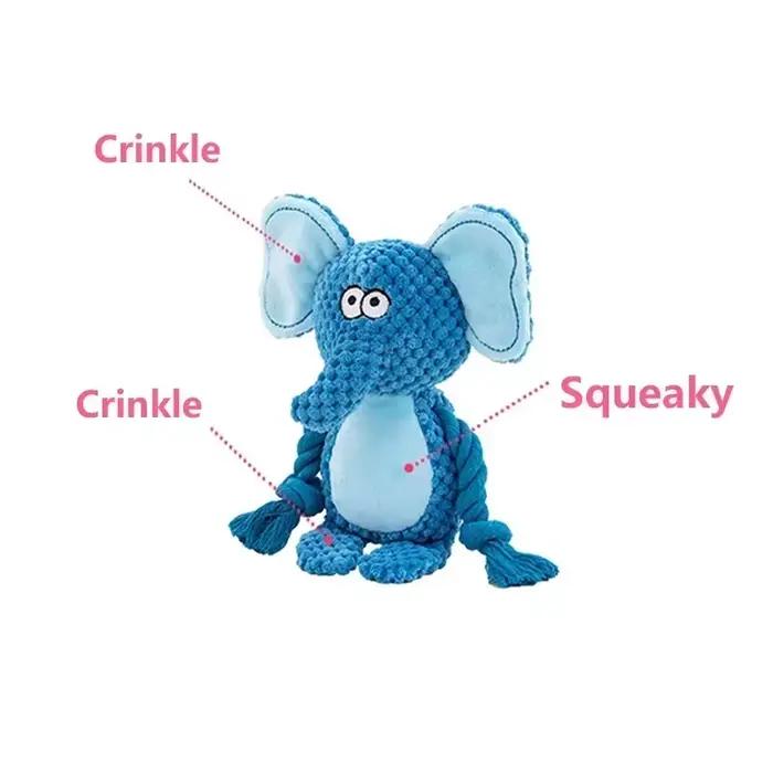 Jouet sonore en peluche indestructible pour petits chiens avec sonnette et grincement pour chiots divers styles et couleurs pour animaux de compagnie